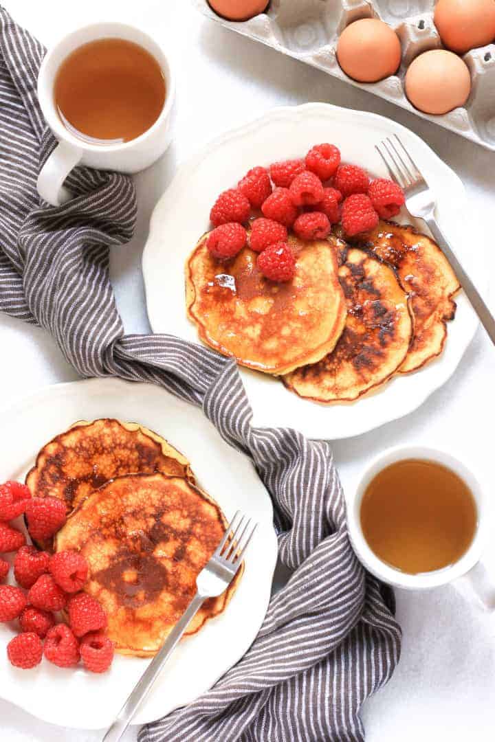 A stack of banana pancakes.