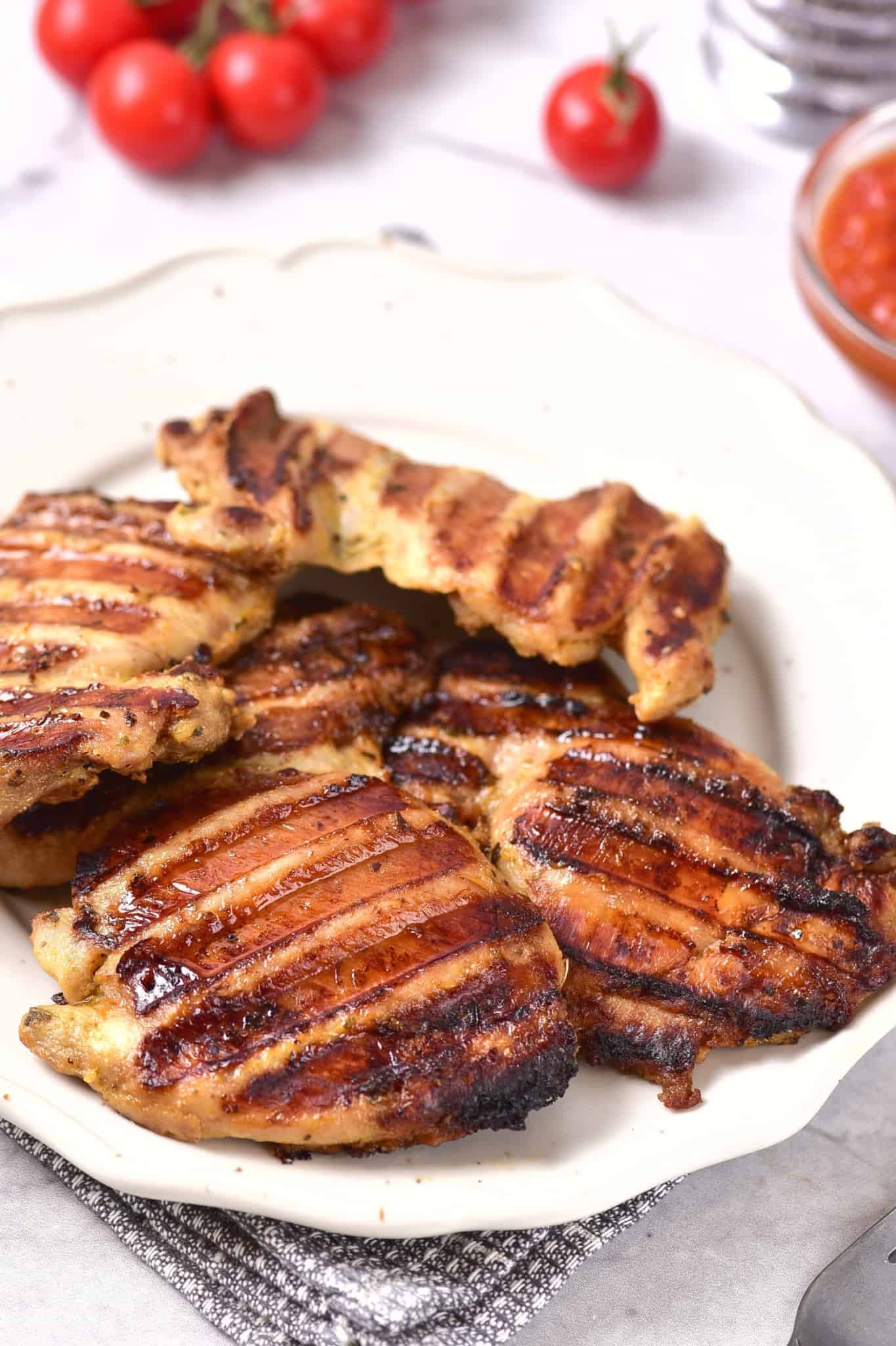 Grilled Boneless Skinless Chicken Thighs - Dish by Dish