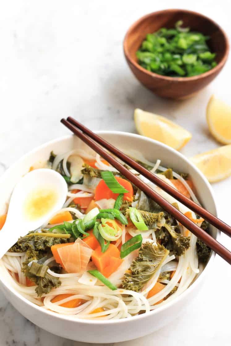 Healing Vegetable Noodle Soup (Gluten-free, Vegan)