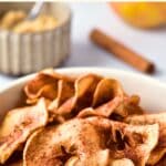 A bowl of apple chips