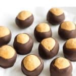 Pinterest image for peanut butter buckeyes recipe