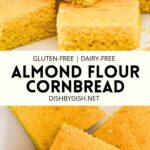 Collage of almond flour cornbread images