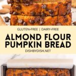 Collage of almond flour pumpkin bread images