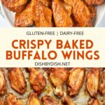 Collage of images of buffalo wings