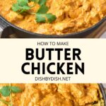 Collage of images of gluten-free butter chicken