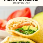 Up close view of half-sliced cottage cheese wrap