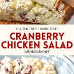 Collage of images of chicken salad