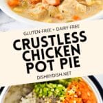 Collage of images of chicken soup.