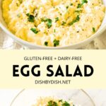 Collage of images for gluten-free egg salad