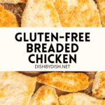 Collage of images of gluten-free breaded chicken