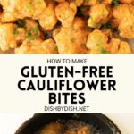 Collage of images of crispy cauliflower wings.