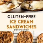 Collage of images of ice cream sandwiches