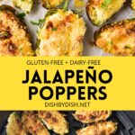 Collage of images of jalapeño poppers