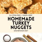 Collage of images of turkey nuggets
