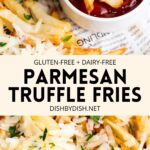 Collage of images of truffle fries