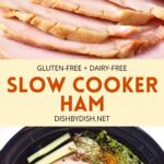 Collage of images of homemade ham