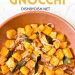 Gluten-free sweet potato gnocchi in a bowl.