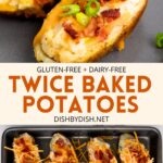 Collage of images of twice-baked potatoes