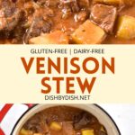 Collage of images of venison stew