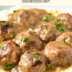 Swedish meatballs on a creamy mashed potatoes