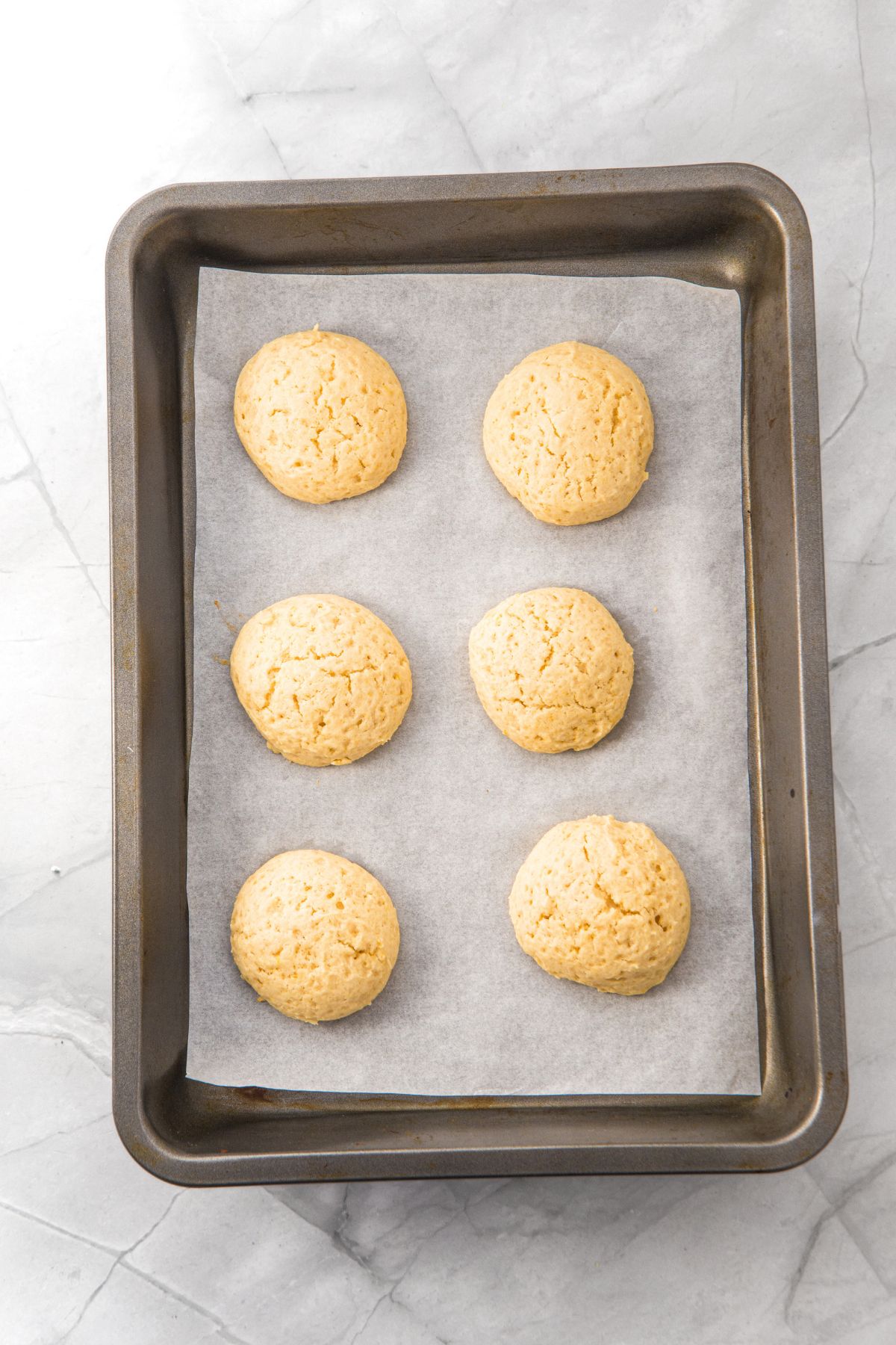 Freshly baked lemon cookies with ricotta cheese