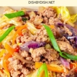 Sautéed ground meat and veggies