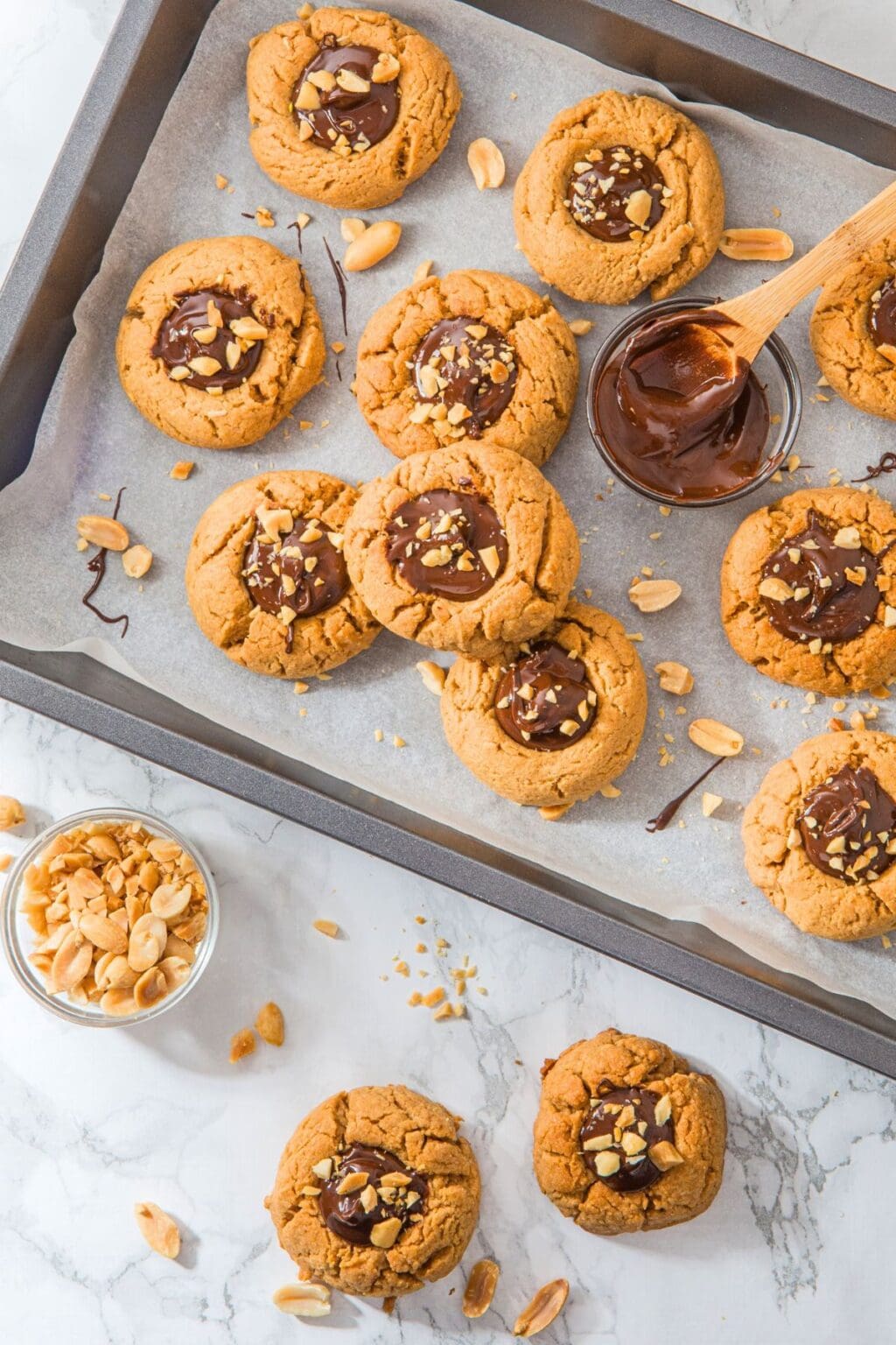 Peanut Butter Chocolate Thumbprint Cookies (Gluten-Free, Dairy-Free ...