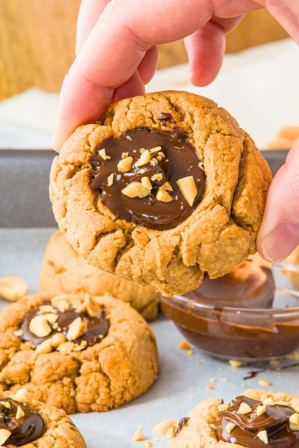Peanut Butter Chocolate Thumbprint Cookies (Gluten-Free, Dairy-Free ...