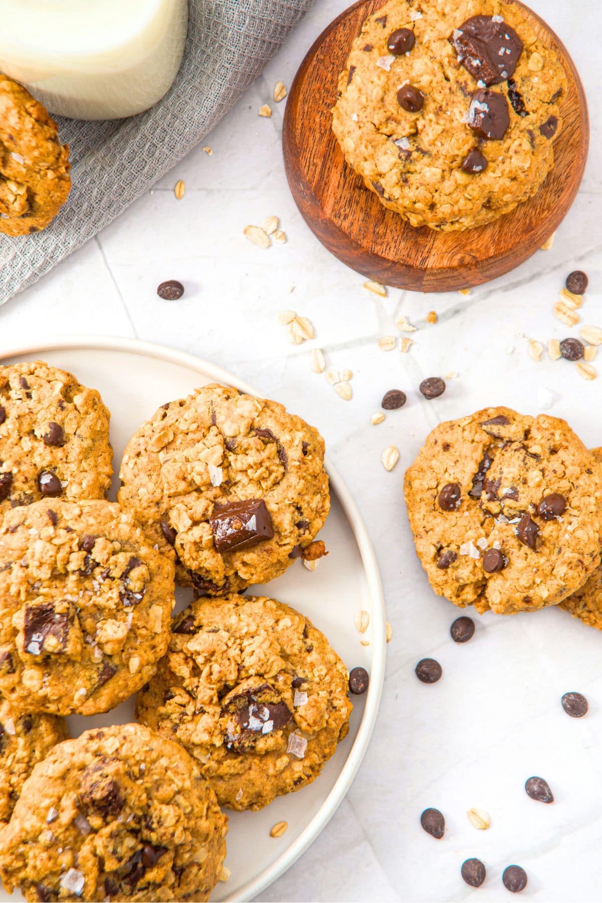 Up close view of plate of cookies
