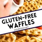 Pinterest image for gluten-free waffles