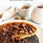 Pinterest image for gluten-free pecan pie