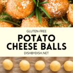 Collage of images of crispy potato balls