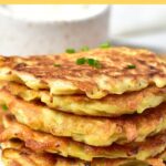 A stack of gluten-free latkes.