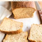 Hand reaching for a slice of bread.