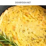 Farinata in cast iron skillet.