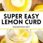 Pinterest image for lemon curd recipe