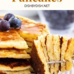 Eating from a stack of cottage cheese pancakes