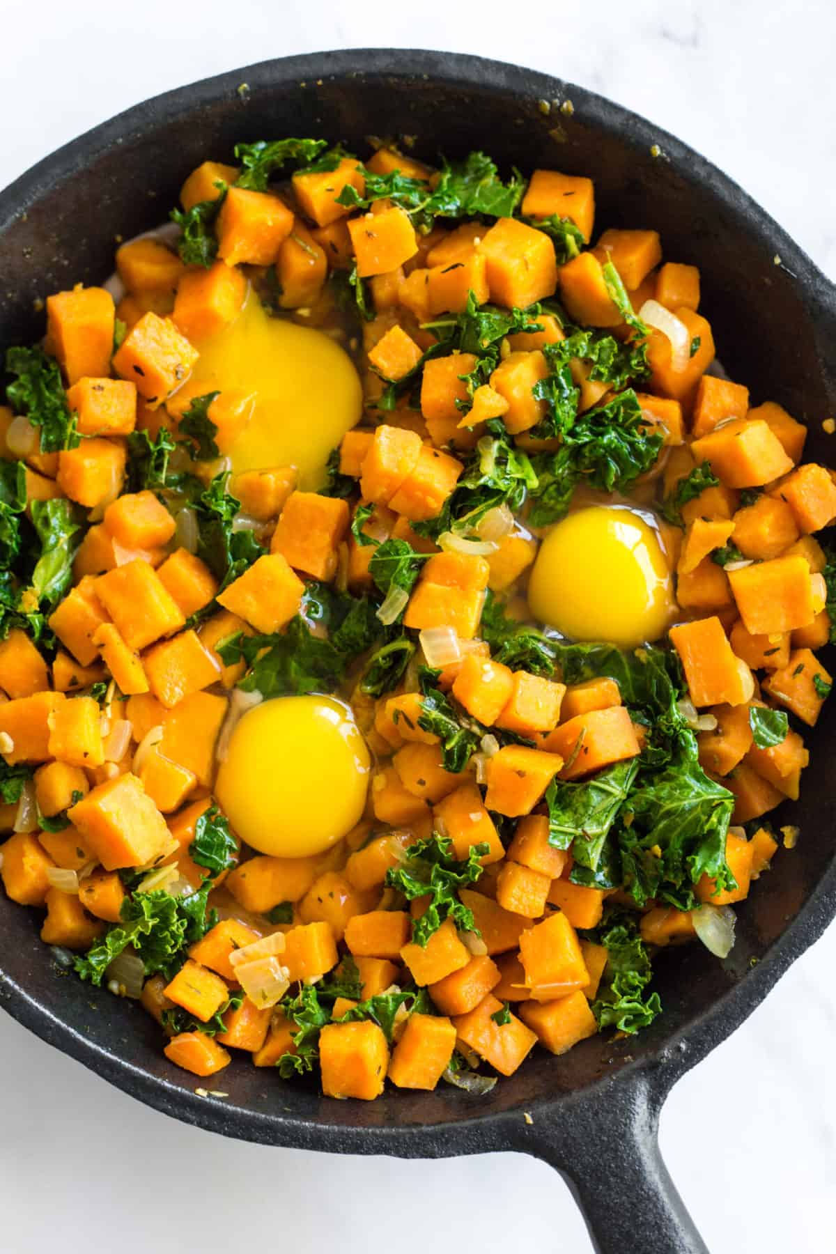 Sweet Potato & Kale Breakfast Skillet