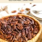 Pinterest image for gluten-free pecan pie