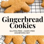 Pinterest image for gingerbread cookies