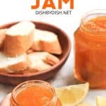 Hand reaching for a jar of jam.