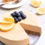 Vegan Lemon Cheesecake (Gluten-Free, No-Bake)