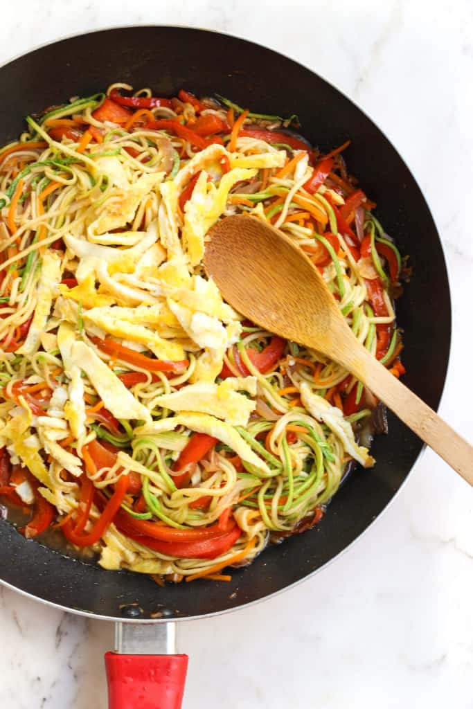 Vegetarian Zucchini Noodle Stir Fry
