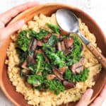 Warm Millet Bowl with Mushrooms and Kale