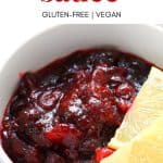 pinterest image for homemade cranberry sauce